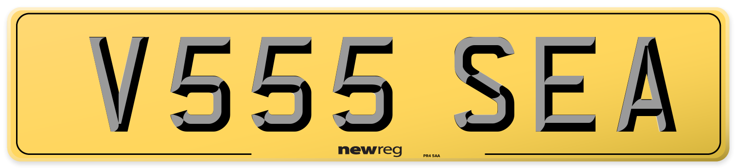 V555 SEA Rear Number Plate