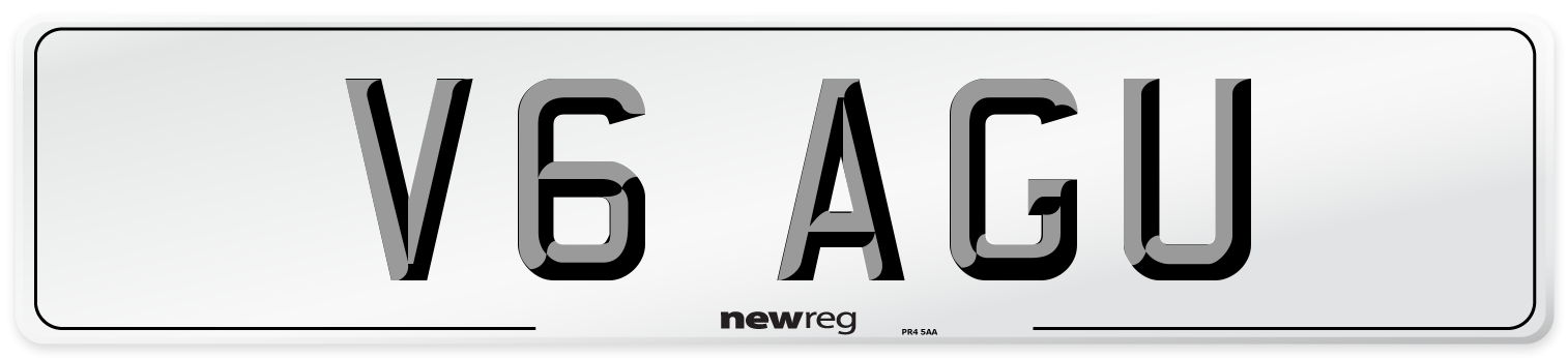 V6 AGU Front Number Plate