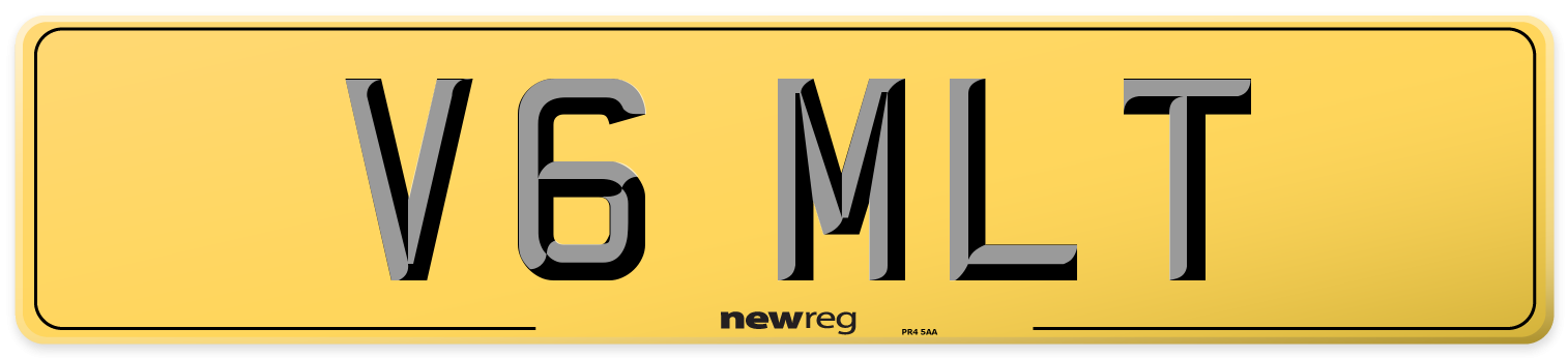 V6 MLT Rear Number Plate