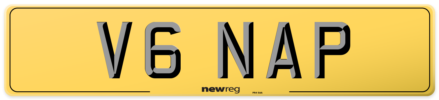 V6 NAP Rear Number Plate