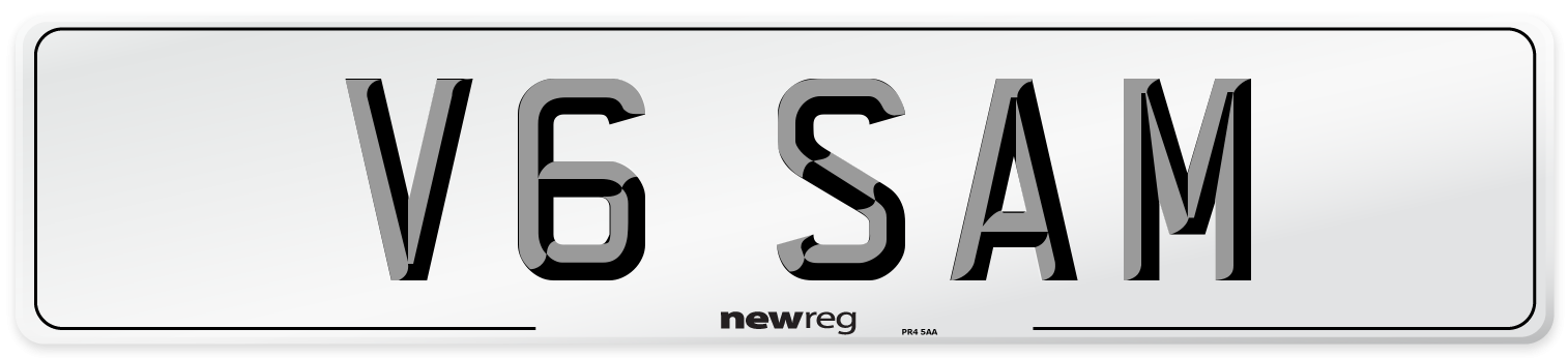 V6 SAM Front Number Plate