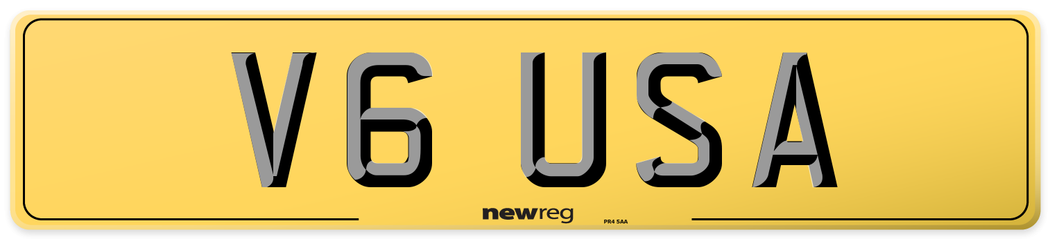 V6 USA Rear Number Plate
