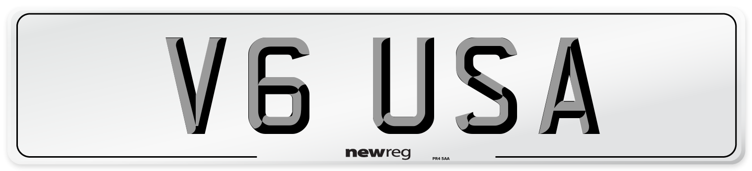 V6 USA Front Number Plate