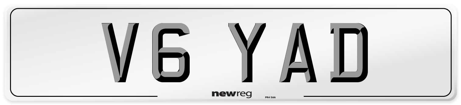 V6 YAD Front Number Plate