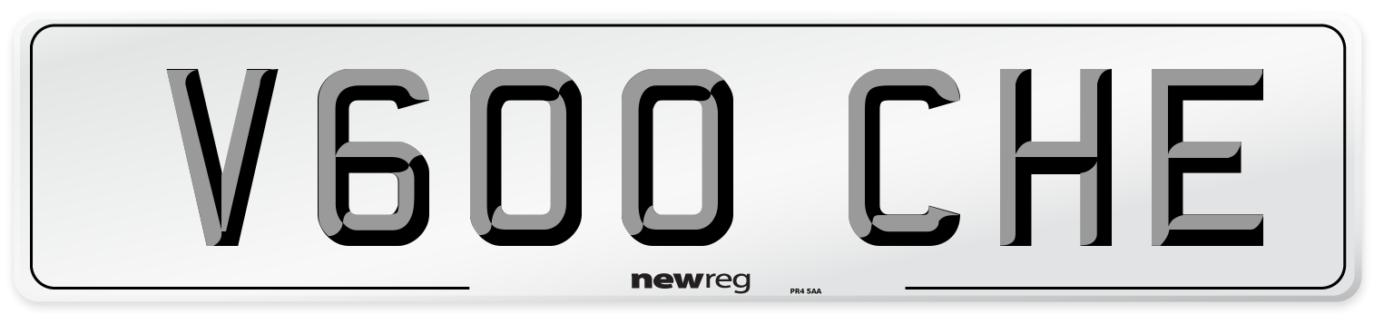 V600 CHE Front Number Plate