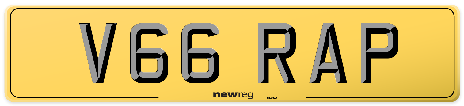 V66 RAP Rear Number Plate