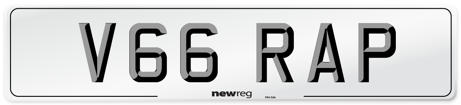 V66 RAP Front Number Plate