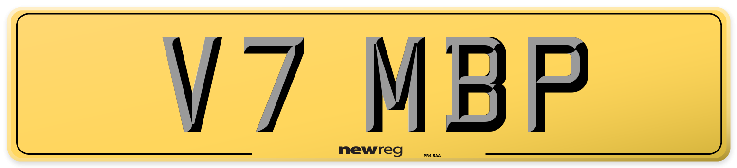 V7 MBP Rear Number Plate