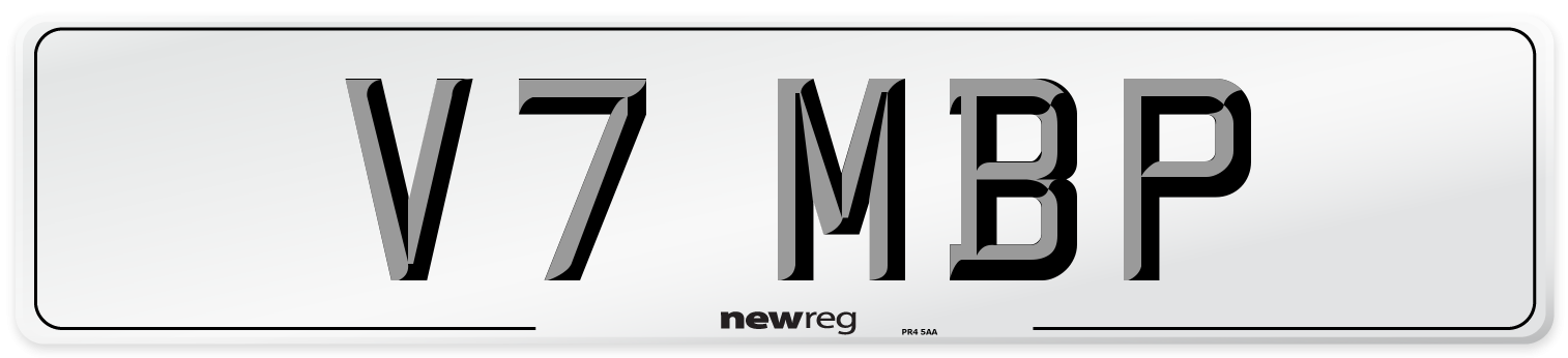 V7 MBP Front Number Plate