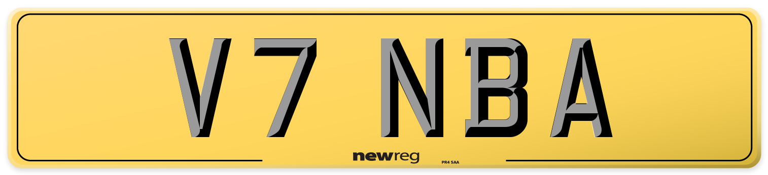 V7 NBA Rear Number Plate