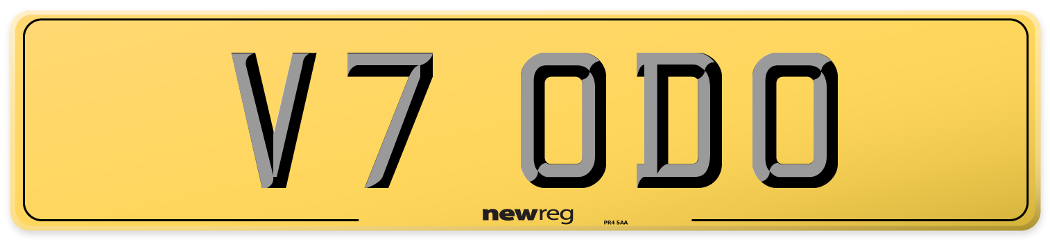 V7 ODO Rear Number Plate
