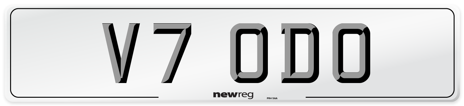 V7 ODO Front Number Plate