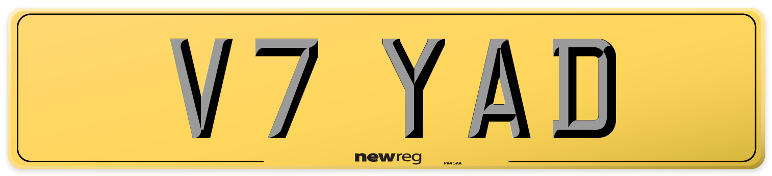 V7 YAD Rear Number Plate