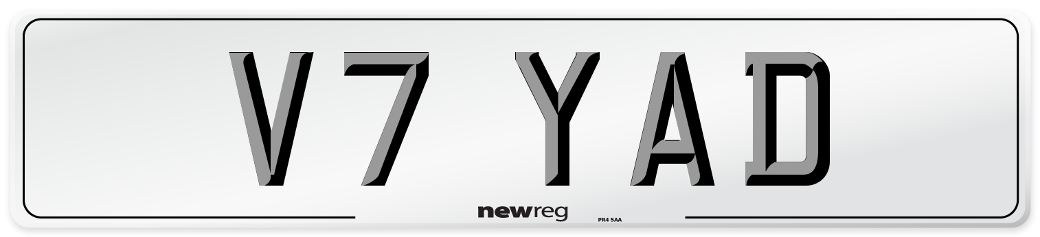V7 YAD Front Number Plate