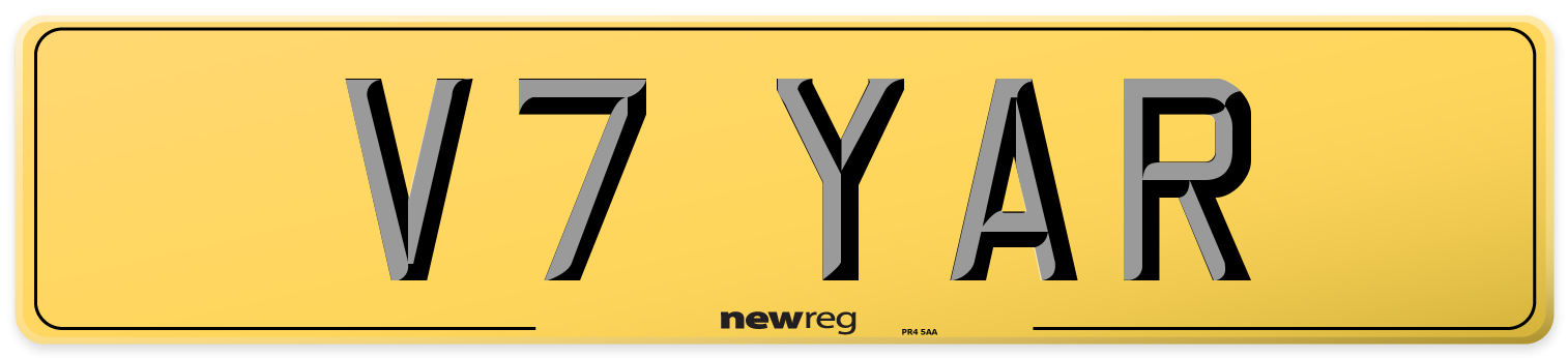 V7 YAR Rear Number Plate