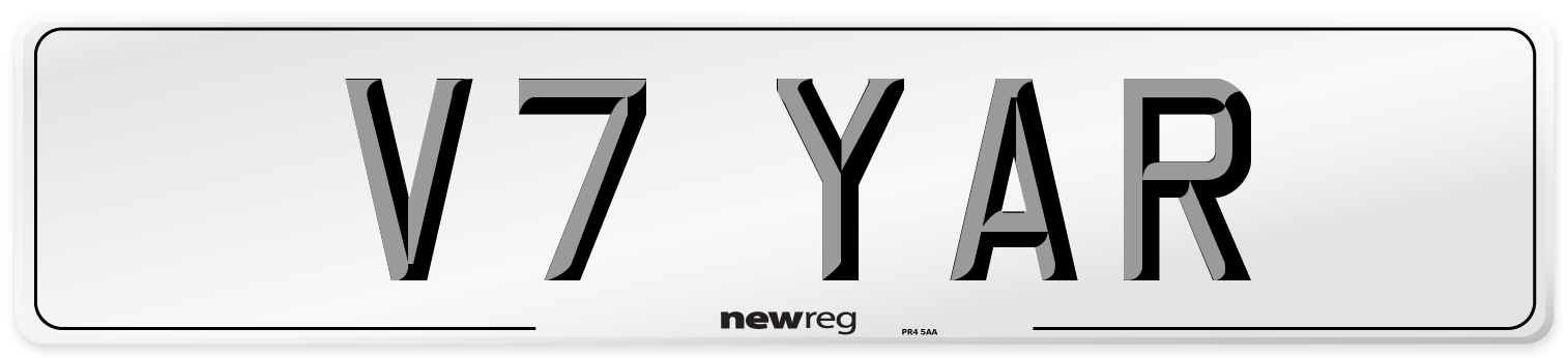 V7 YAR Front Number Plate
