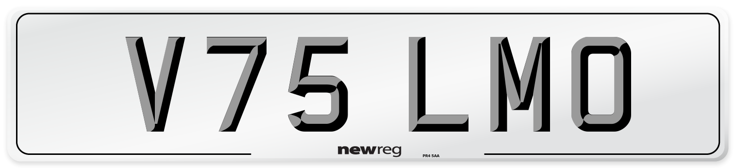 V75 LMO Front Number Plate