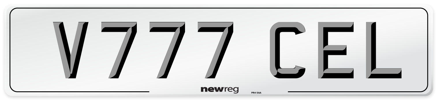 V777 CEL Front Number Plate