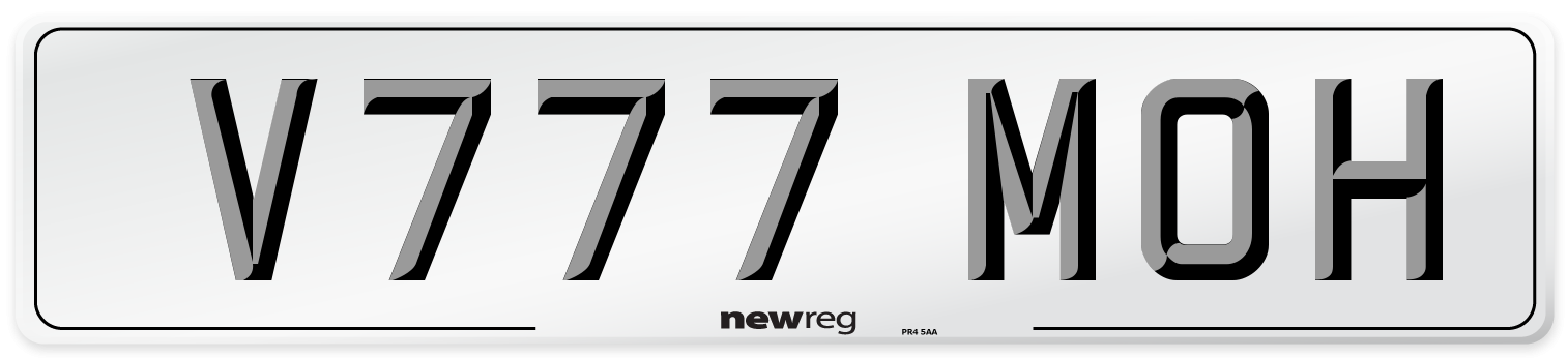 V777 MOH Front Number Plate