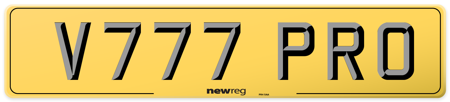 V777 PRO Rear Number Plate