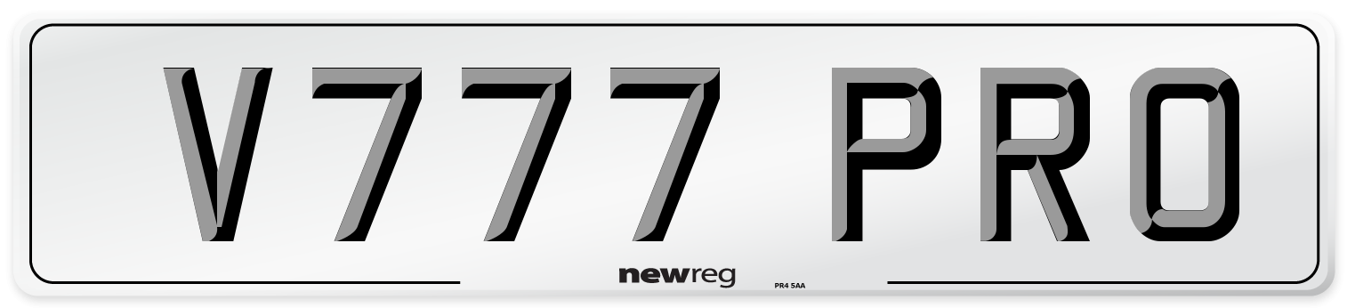 V777 PRO Front Number Plate