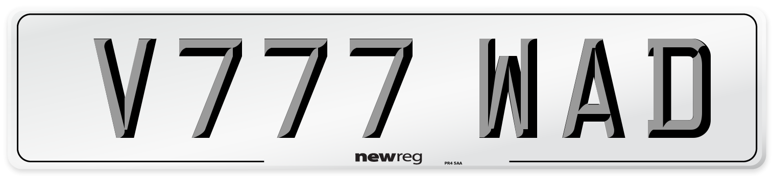 V777 WAD Front Number Plate