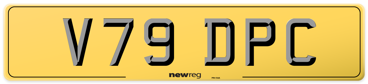 V79 DPC Rear Number Plate