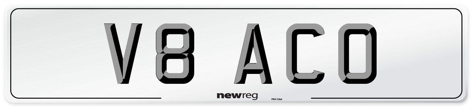 V8 ACO Front Number Plate