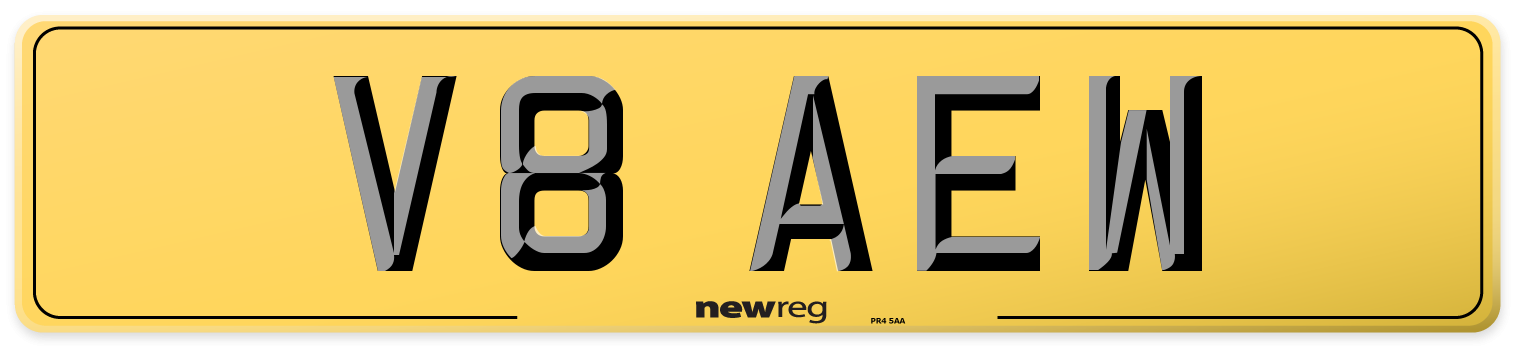 V8 AEW Rear Number Plate