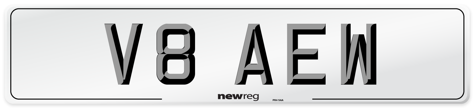 V8 AEW Front Number Plate