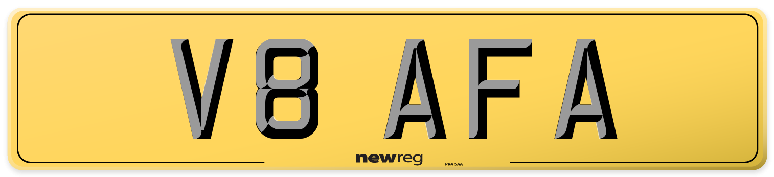 V8 AFA Rear Number Plate