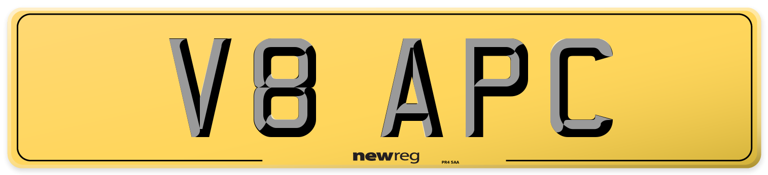 V8 APC Rear Number Plate