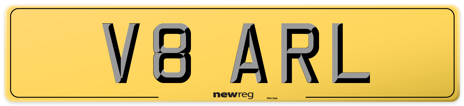 V8 ARL Rear Number Plate