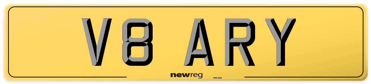 V8 ARY Rear Number Plate