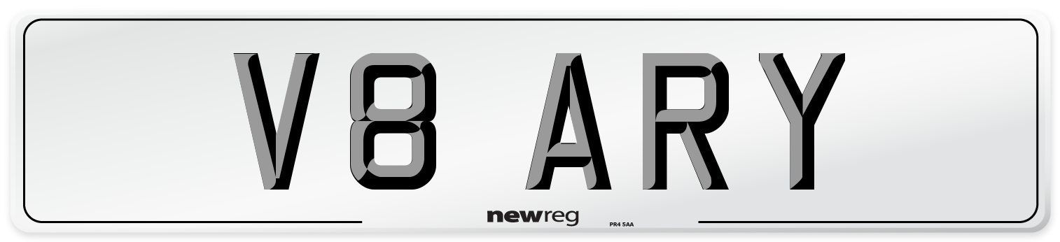 V8 ARY Front Number Plate