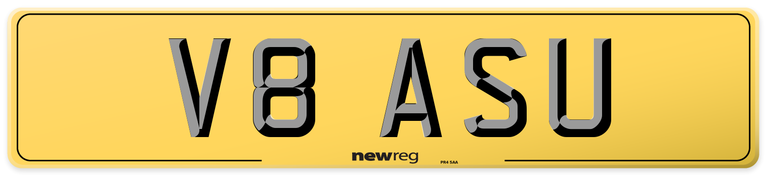 V8 ASU Rear Number Plate
