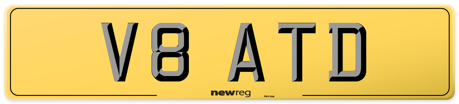 V8 ATD Rear Number Plate
