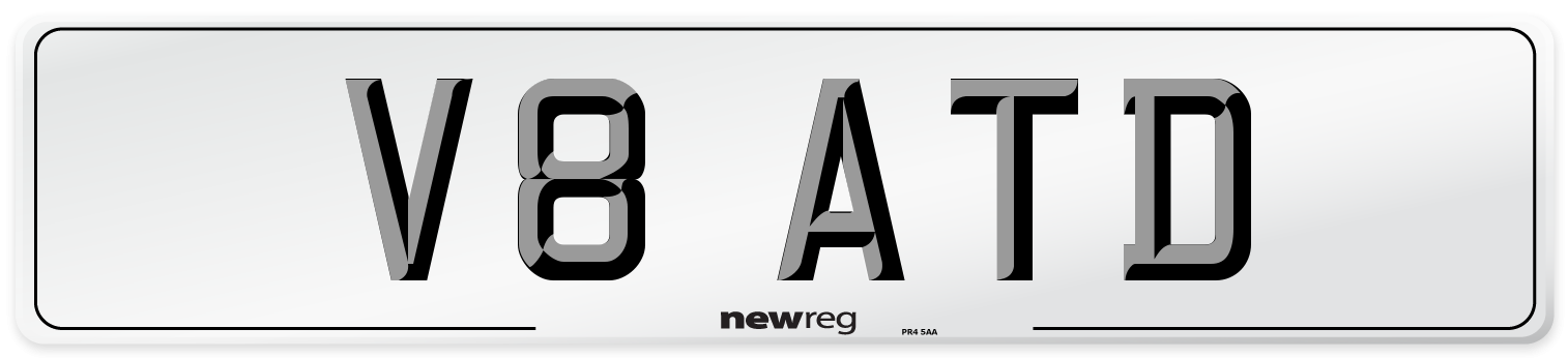 V8 ATD Front Number Plate
