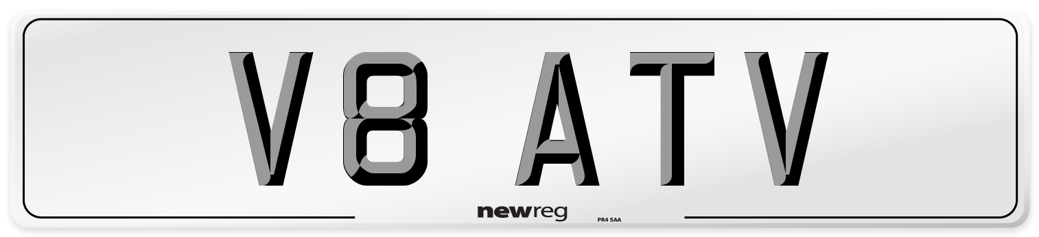 V8 ATV Front Number Plate