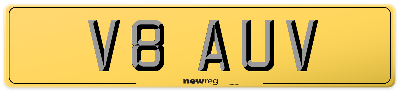 V8 AUV Rear Number Plate