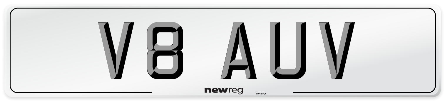 V8 AUV Front Number Plate