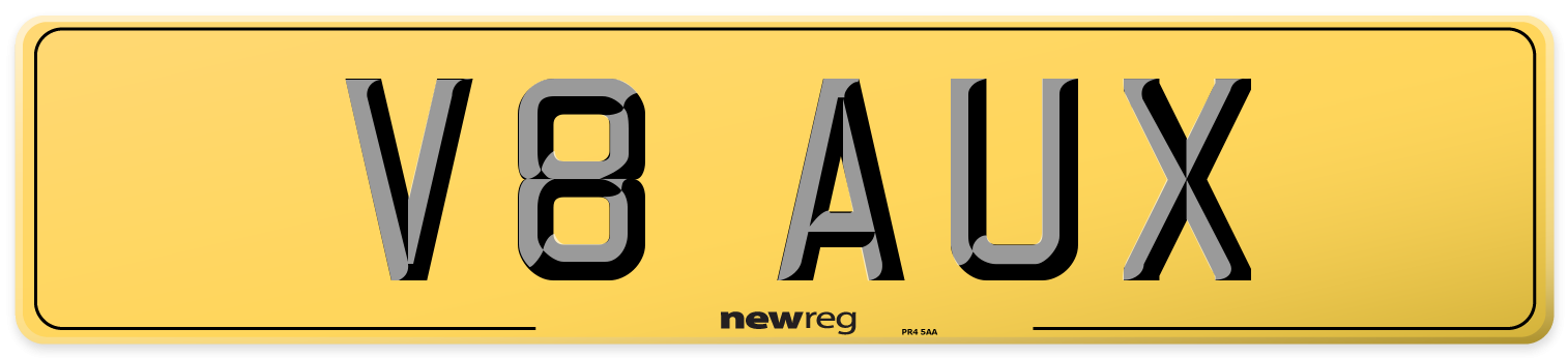 V8 AUX Rear Number Plate