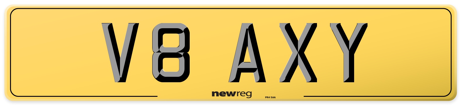 V8 AXY Rear Number Plate