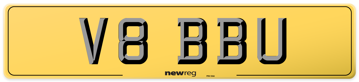 V8 BBU Rear Number Plate