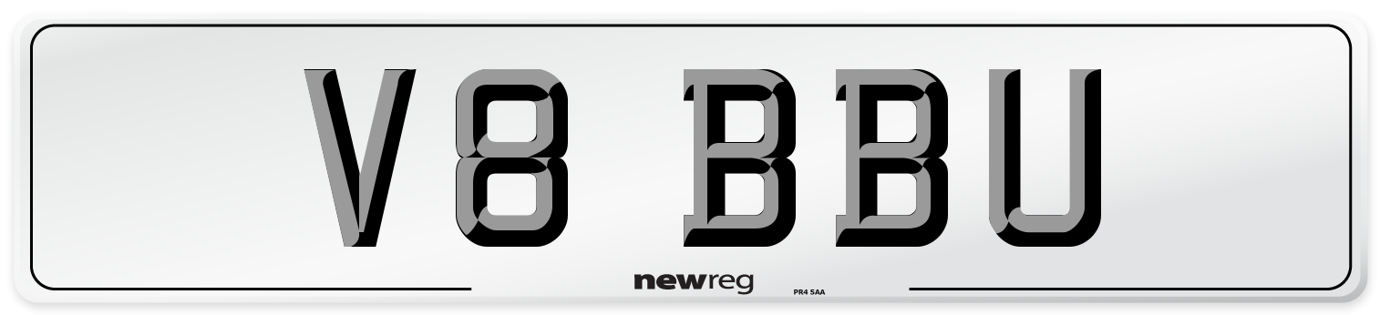 V8 BBU Front Number Plate