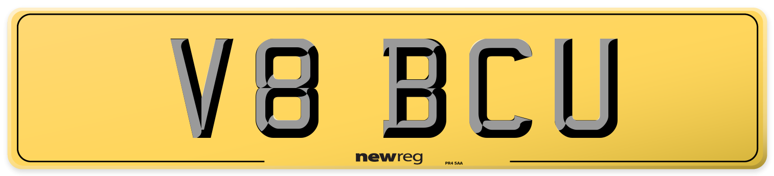 V8 BCU Rear Number Plate