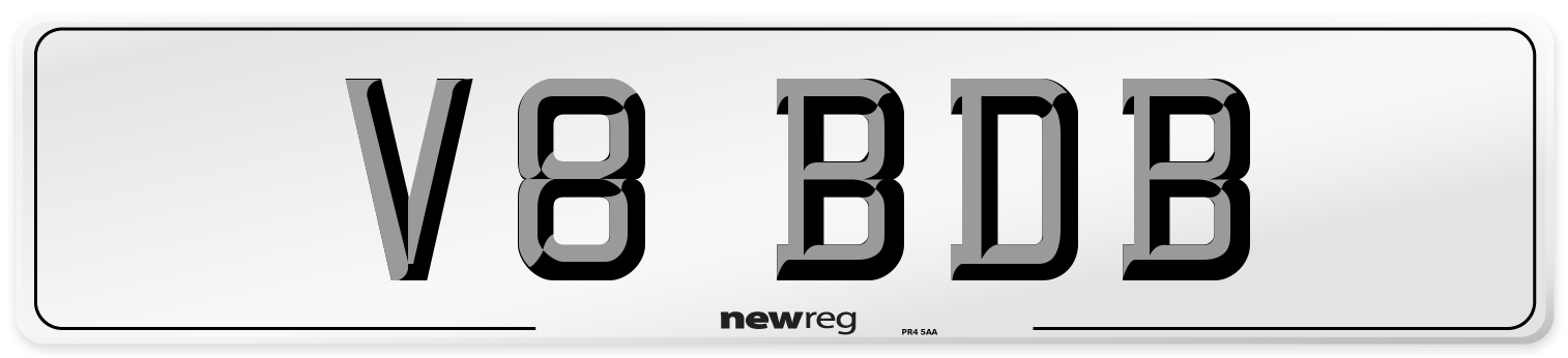 V8 BDB Front Number Plate