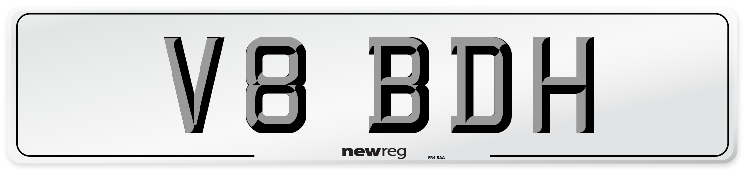 V8 BDH Front Number Plate