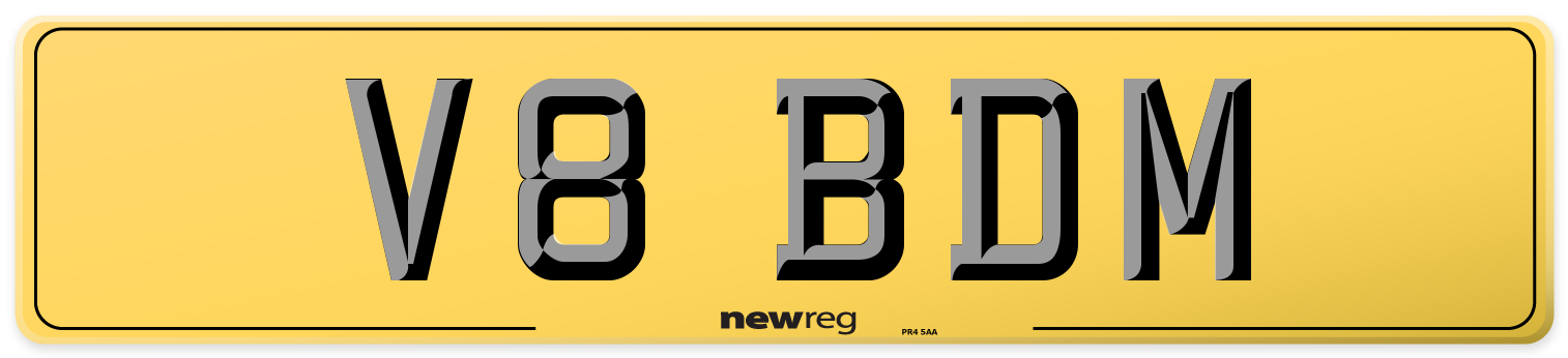 V8 BDM Rear Number Plate