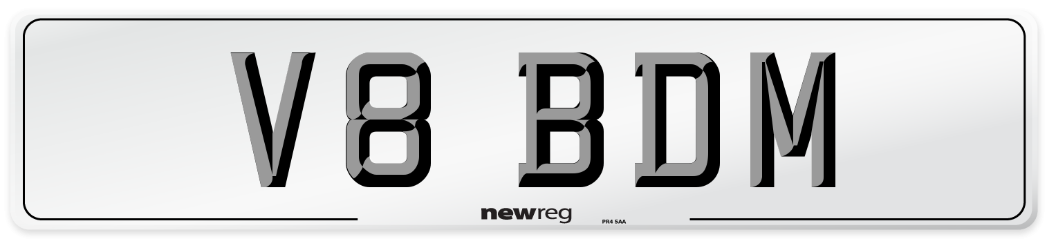 V8 BDM Front Number Plate